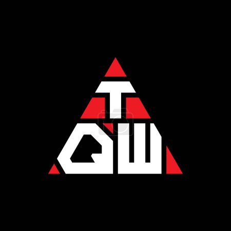 Téléchargez les illustrations : TQW triangle lettre logo design avec forme de triangle. TQW triangle logo design monogramme. Modèle de logo vectoriel triangle TQW avec couleur rouge. Logo triangulaire TQW Logo simple, élégant et luxueux. - en licence libre de droit