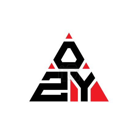 Téléchargez les illustrations : OZY triangle lettre logo design avec forme de triangle. OZY triangle logo design monogramme. Modèle de logo vectoriel triangle OZY avec couleur rouge. Logo triangulaire OZY Logo simple, élégant et luxueux. - en licence libre de droit