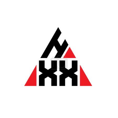 Téléchargez les illustrations : HXX triangle lettre logo design avec forme de triangle. Monogramme HXX logo triangle design. Modèle de logo vectoriel triangle HXX avec couleur rouge. Logo triangulaire HXX Logo simple, élégant et luxueux. - en licence libre de droit