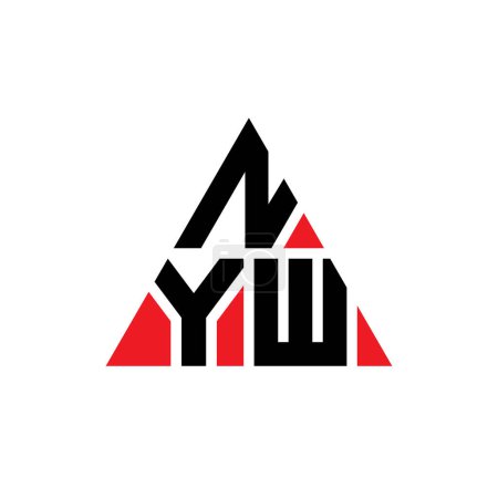 Ilustración de Diseño del logotipo de la letra del triángulo NYW con forma de triángulo. Diseño del logotipo del triángulo NYW monograma. Plantilla de logotipo de vector triangular NYW con color rojo. Logotipo triangular NYW Logotipo simple, elegante y lujoso. - Imagen libre de derechos