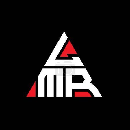 Illustration for LMR triangle letter logo design with triangle shape. LMR triangle logo design monogram. LMR triangle vector logo template with red color. LMR triangular logo Simple, Elegant, and Luxurious Logo. - Royalty Free Image
