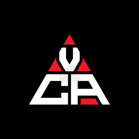 Téléchargez les illustrations : VCA triangle lettre logo design avec forme de triangle. VCA triangle logo design monogramme. Modèle de logo vectoriel triangle VCA avec couleur rouge. Logo triangulaire VCA Logo simple, élégant et luxueux. - en licence libre de droit