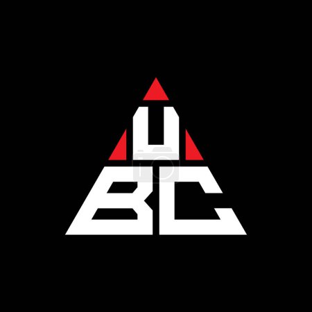 Ilustración de Diseño del logotipo de la letra del triángulo UBC con forma de triángulo. Monograma de diseño del logotipo del triángulo UBC. Plantilla de logotipo de vector triangular UBC con color rojo. Logotipo triangular de UBC Logotipo simple, elegante y lujoso. - Imagen libre de derechos