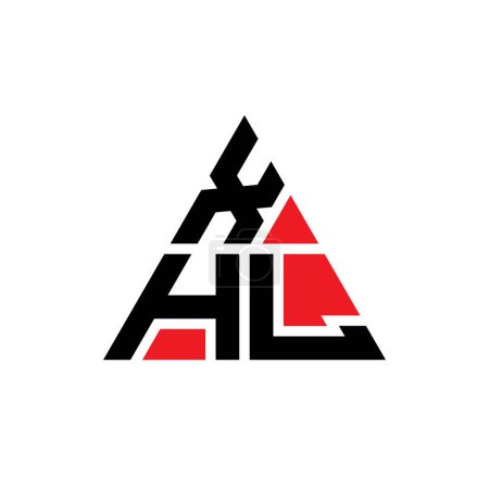 Ilustración de Diseño del logotipo de la letra del triángulo XHL con forma de triángulo. Monograma de diseño del logotipo del triángulo XHL. Plantilla de logotipo de vector triangular XHL con color rojo. Logotipo triangular XHL Logotipo simple, elegante y lujoso. - Imagen libre de derechos