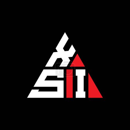Ilustración de Diseño del logotipo de letra triangular XSI con forma de triángulo. Monograma de diseño del logotipo del triángulo XSI. Plantilla de logotipo de vector triangular XSI con color rojo. Logotipo triangular XSI Logotipo simple, elegante y lujoso. - Imagen libre de derechos