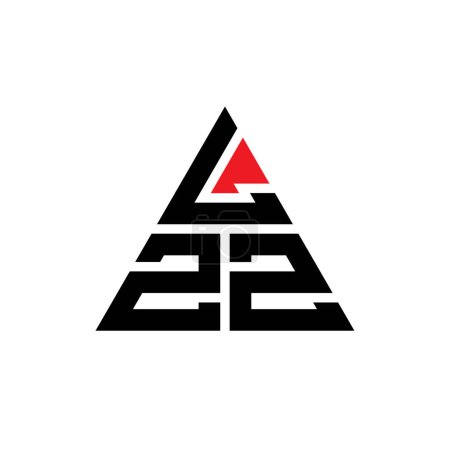 Téléchargez les illustrations : LZZ triangle lettre logo design avec forme de triangle. Monogramme de logo triangle LZZ. Modèle de logo vectoriel triangle LZZ avec couleur rouge. Logo triangulaire LZZ Logo simple, élégant et luxueux. - en licence libre de droit
