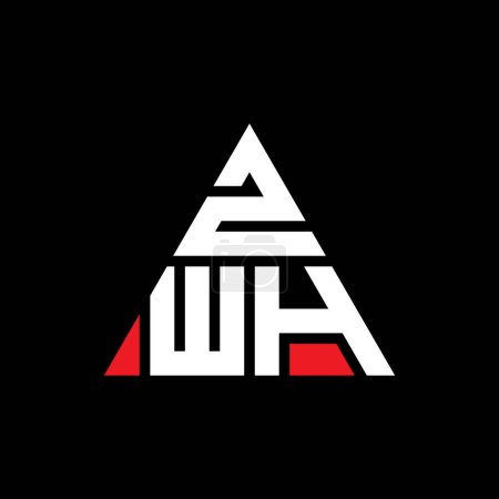 Ilustración de Diseño del logotipo de la letra del triángulo ZWH con forma de triángulo. Monograma de diseño del logotipo del triángulo ZWH. Plantilla de logotipo de vector de triángulo ZWH con color rojo. Logotipo triangular ZWH Logotipo simple, elegante y lujoso. - Imagen libre de derechos