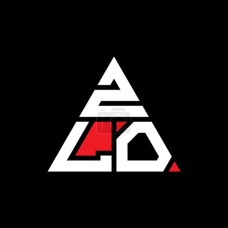 Ilustración de Diseño del logotipo de la letra del triángulo ZLO con forma de triángulo. Monograma de diseño del logotipo del triángulo ZLO. Plantilla de logotipo de vector de triángulo ZLO con color rojo. Logotipo triangular de ZLO Logotipo simple, elegante y lujoso. - Imagen libre de derechos