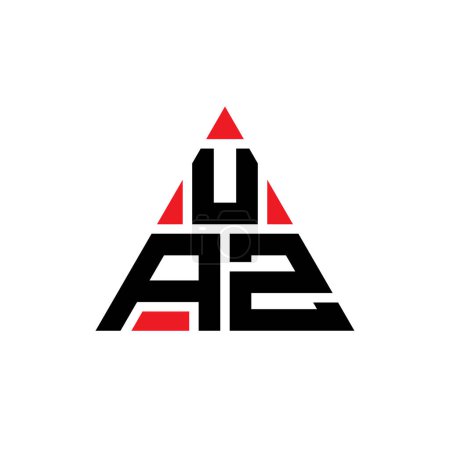 Ilustración de Diseño del logotipo de la letra del triángulo UAZ con forma de triángulo. Diseño del logotipo del triángulo UAZ monograma. Plantilla de logotipo de vector triangular UAZ con color rojo. Logotipo triangular de UAZ Logotipo simple, elegante y lujoso. - Imagen libre de derechos