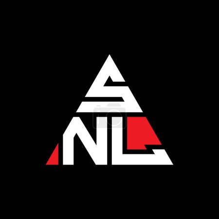 Ilustración de Diseño del logotipo de la letra del triángulo SNL con forma de triángulo. Monograma de diseño del logotipo del triángulo SNL. Plantilla de logotipo de vector de triángulo SNL con color rojo. Logotipo triangular SNL Logotipo simple, elegante y lujoso. - Imagen libre de derechos