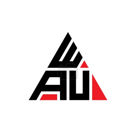 Téléchargez les illustrations : WAU triangle lettre logo design avec forme de triangle. WAU triangle logo design monogramme. Modèle de logo vectoriel triangle WAU avec couleur rouge. Logo triangulaire WAU Logo simple, élégant et luxueux. WAU - en licence libre de droit