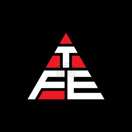 Illustration for TFE triangle letter logo design with triangle shape. TFE triangle logo design monogram. TFE triangle vector logo template with red color. TFE triangular logo Simple, Elegant, and Luxurious Logo. - Royalty Free Image