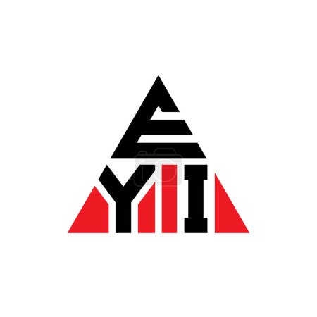 Illustration for EYI, EYI logo, EYI letter, EYI triangle, EYI triangular, EYI gaming  logo, EYI vector, EYI font, EYI logo design, EYI monogram, EYI technology logo, EYI symbol, EYI alphabet, EYI icon, triangle font, triangle logo, triangle, polygon, triangular, logo - Royalty Free Image