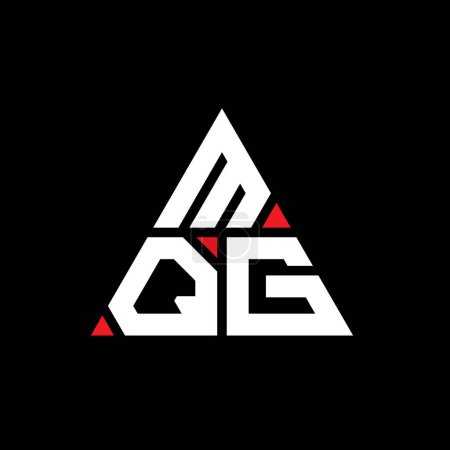 Ilustración de Diseño del logotipo de la letra del triángulo MQG con forma de triángulo. Monograma de diseño del logotipo del triángulo MQG. Plantilla de logotipo de vector de triángulo MQG con color rojo. Logotipo triangular MQG Logotipo simple, elegante y lujoso. - Imagen libre de derechos