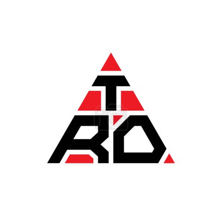 Téléchargez les illustrations : TRO triangle lettre logo design avec forme de triangle. TRO triangle logo design monogramme. Modèle de logo vectoriel triangle TRO avec couleur rouge. Logo TRO triangulaire Logo simple, élégant et luxueux. - en licence libre de droit