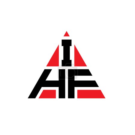 Ilustración de Diseño del logotipo de la letra del triángulo IHF con forma de triángulo. Diseño del logotipo del triángulo IHF monograma. Plantilla de logotipo de triángulo IHF con color rojo. Logotipo triangular IHF Logotipo simple, elegante y lujoso. - Imagen libre de derechos