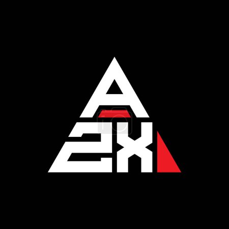 Ilustración de Diseño del logotipo de letra triángulo AZX con forma de triángulo. Diseño del logotipo del triángulo AZX monograma. Plantilla de logotipo de vector triangular AZX con color rojo. Logo triangular AZX Logotipo simple, elegante y lujoso. - Imagen libre de derechos