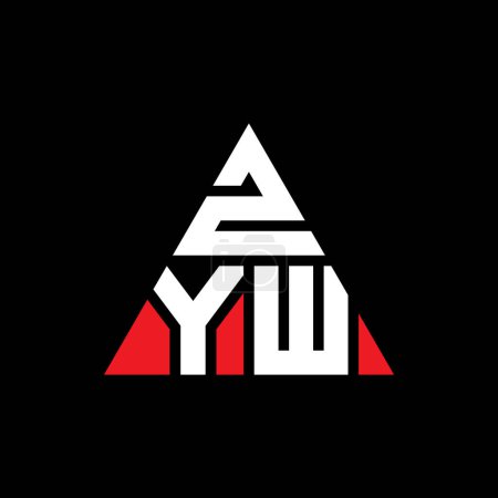 Ilustración de Diseño de logotipo de letra triangular ZYW con forma de triángulo. Monograma de diseño del logotipo del triángulo ZYW. Plantilla de logotipo de vector de triángulo ZYW con color rojo. Logotipo triangular ZYW Logotipo simple, elegante y lujoso. - Imagen libre de derechos