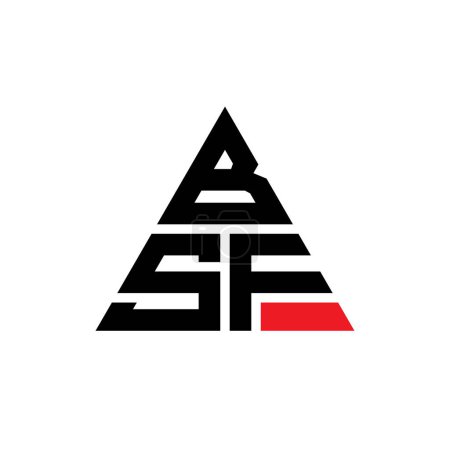 Téléchargez les illustrations : BSF triangle lettre logo design avec forme de triangle. Monogramme de logo triangle BSF. Modèle de logo vectoriel triangle BSF avec couleur rouge. Logo triangulaire BSF Logo simple, élégant et luxueux. - en licence libre de droit
