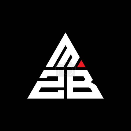 Téléchargez les illustrations : MZB triangle lettre logo design avec forme de triangle. MZB logo triangle design monogramme. Modèle de logo vectoriel triangle MZB avec couleur rouge. Logo triangulaire MZB Logo simple, élégant et luxueux. - en licence libre de droit
