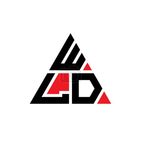 Illustration for WLD triangle letter logo design with triangle shape. WLD triangle logo design monogram. WLD triangle vector logo template with red color. WLD triangular logo Simple, Elegant, and Luxurious Logo.WLD triangle letter logo design with triangle shape. WLD - Royalty Free Image