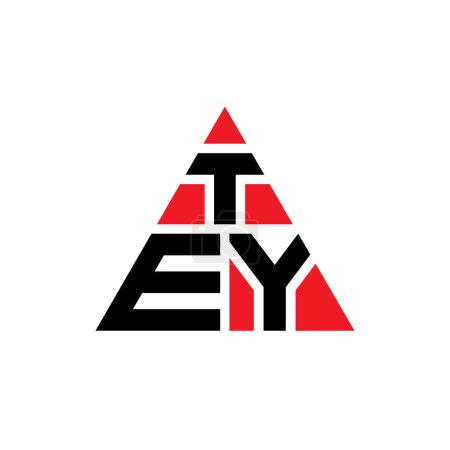Téléchargez les illustrations : TEY triangle lettre logo design avec forme de triangle. TEY logo triangle design monogramme. Modèle de logo vectoriel triangle TEY avec couleur rouge. Logo triangulaire TEY Logo simple, élégant et luxueux. - en licence libre de droit