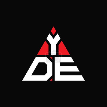Téléchargez les illustrations : YDE triangle lettre logo design avec forme de triangle. Monogramme logo YDE triangle design. Modèle de logo vectoriel triangle YDE avec couleur rouge. Logo triangulaire YDE Logo simple, élégant et luxueux. - en licence libre de droit