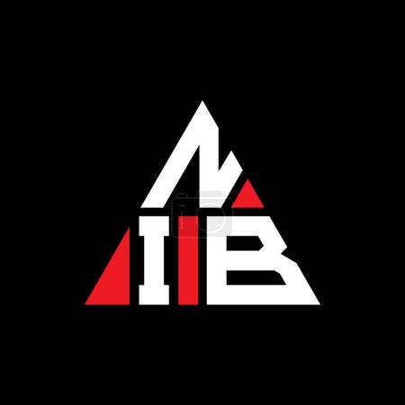 Téléchargez les illustrations : NIB triangle lettre logo design avec forme de triangle. NIB logo triangle design monogramme. Modèle de logo vectoriel triangle NIB avec couleur rouge. Logo triangulaire NIB Logo simple, élégant et luxueux. - en licence libre de droit