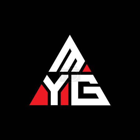 Téléchargez les illustrations : MYG triangle lettre logo design avec forme de triangle. Monogramme de conception de logo triangle MYG. Modèle de logo vectoriel triangle MYG avec couleur rouge. Logo triangulaire MYG Logo simple, élégant et luxueux. - en licence libre de droit
