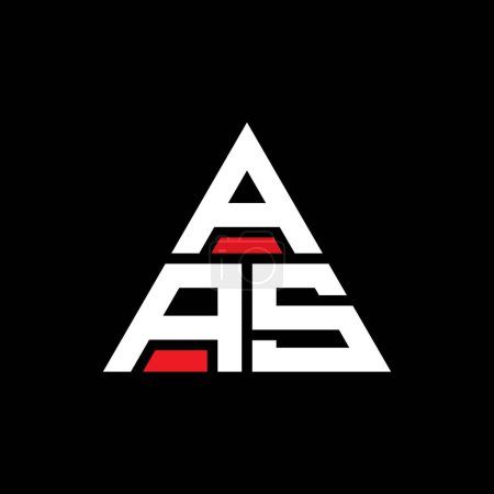 Ilustración de Diseño del logotipo de la letra del triángulo AAS con forma de triángulo. Monograma de diseño del logotipo del triángulo AAS. Plantilla de logotipo de vector de triángulo AAS con color rojo. Logotipo triangular AAS Logotipo simple, elegante y lujoso. - Imagen libre de derechos