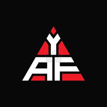 Téléchargez les illustrations : YAF triangle lettre logo design avec forme de triangle. Monogramme design triangle YAF. Modèle de logo vectoriel triangle YAF avec couleur rouge. Logo triangulaire YAF Logo simple, élégant et luxueux. - en licence libre de droit