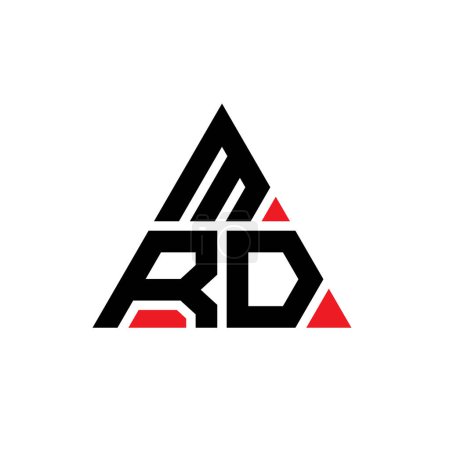 Illustration for MRD triangle letter logo design with triangle shape. MRD triangle logo design monogram. MRD triangle vector logo template with red color. MRD triangular logo Simple, Elegant, and Luxurious Logo. - Royalty Free Image