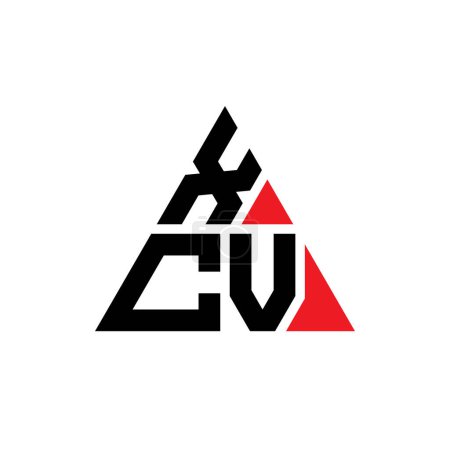 Ilustración de Diseño del logotipo de letra triángulo XCV con forma de triángulo. Diseño del logotipo del triángulo XCV monograma. XCV triángulo vector logotipo plantilla con color rojo. Logo triangular XCV Logotipo simple, elegante y lujoso. - Imagen libre de derechos