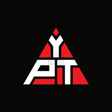 Ilustración de Diseño del logotipo de la letra del triángulo YPT con forma de triángulo. Monograma de diseño del logotipo del triángulo YPT. Plantilla de logotipo de vector triangular YPT con color rojo. Logotipo triangular YPT Logotipo simple, elegante y lujoso. - Imagen libre de derechos