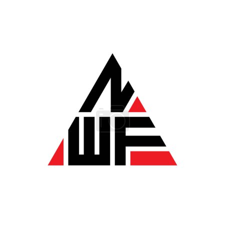 Téléchargez les illustrations : NWF triangle lettre logo design avec forme de triangle. NWF triangle logo design monogramme. Modèle de logo vectoriel triangle NWF avec couleur rouge. Logo triangulaire NWF Logo simple, élégant et luxueux. - en licence libre de droit