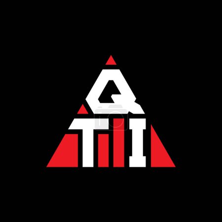 Téléchargez les illustrations : QTI triangle lettre logo design avec forme de triangle. QTI logo triangle design monogramme. Modèle de logo vectoriel triangle QTI avec couleur rouge. Logo triangulaire QTI Logo simple, élégant et luxueux. - en licence libre de droit