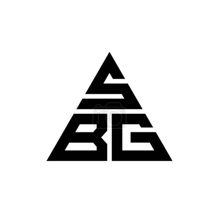 Téléchargez les illustrations : SBG triangle lettre logo design avec forme de triangle. SBG logo triangle design monogramme. Modèle de logo vectoriel triangle SBG avec couleur rouge. Logo triangulaire SBG Logo simple, élégant et luxueux. - en licence libre de droit