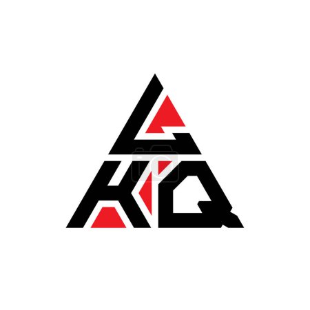 Illustration for LKQ triangle letter logo design with triangle shape. LKQ triangle logo design monogram. LKQ triangle vector logo template with red color. LKQ triangular logo Simple, Elegant, and Luxurious Logo. - Royalty Free Image