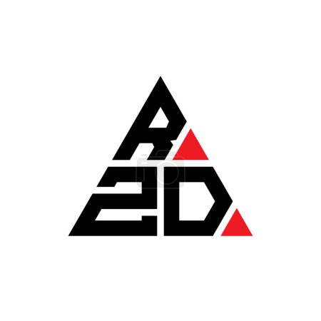 Ilustración de Diseño de logotipo de letra de triángulo RZD con forma de triángulo. Monograma de diseño del logotipo del triángulo RZD. Plantilla de logotipo de vector de triángulo RZD con color rojo. Logotipo triangular RZD Logotipo simple, elegante y lujoso. - Imagen libre de derechos