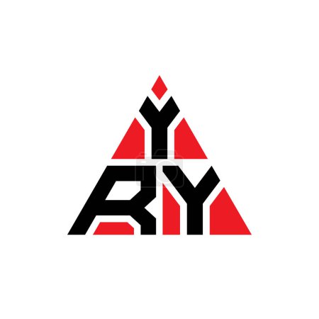 Illustration for YRY triangle letter logo design with triangle shape. YRY triangle logo design monogram. YRY triangle vector logo template with red color. YRY triangular logo Simple, Elegant, and Luxurious Logo. - Royalty Free Image