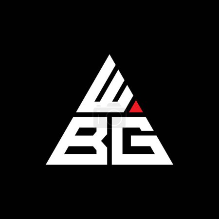 Téléchargez les illustrations : WBG triangle lettre logo design avec forme de triangle. WBG triangle logo design monogramme. Modèle de logo vectoriel triangle WBG avec couleur rouge. Logo triangulaire WBG Logo simple, élégant et luxueux. Groupe de travail - en licence libre de droit