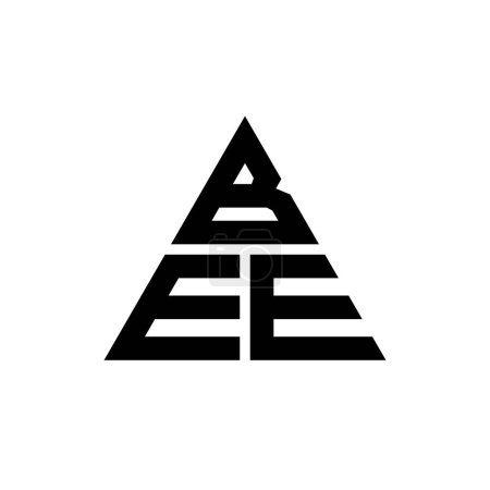 Foto de Diseño de logotipo de letra triangular BEE con forma de triángulo. Diseño del logotipo del triángulo BEE monograma. Plantilla de logotipo de vector triangular BEE con color rojo. Logotipo triangular BEE Logotipo simple, elegante y lujoso. - Imagen libre de derechos
