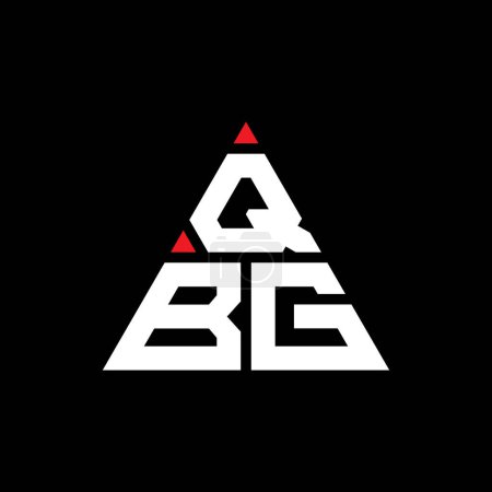 Téléchargez les illustrations : QBG triangle lettre logo design avec forme de triangle. QBG triangle logo design monogramme. Modèle de logo vectoriel triangle QBG avec couleur rouge. Logo triangulaire QBG Logo simple, élégant et luxueux. - en licence libre de droit