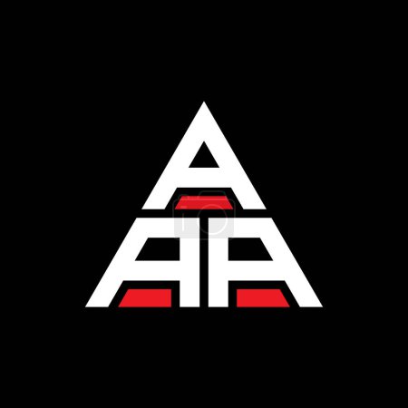 Foto de Diseño de logotipo de letra de triángulo AAA con forma de triángulo. Diseño del logotipo del triángulo AAA monograma. Plantilla de logotipo de triángulo AAA con color rojo. Logo triangular AAA Logotipo simple, elegante y lujoso. - Imagen libre de derechos