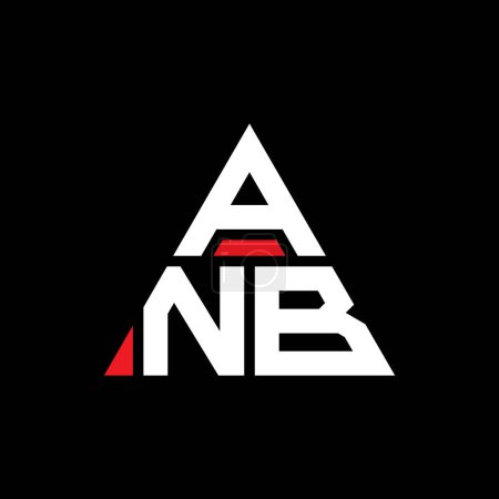 Illustration for ANB triangle letter logo design with triangle shape. ANB triangle logo design monogram. ANB triangle vector logo template with red color. ANB triangular logo Simple, Elegant, and Luxurious Logo. - Royalty Free Image