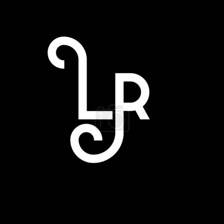 Diseño de logotipo de letra LP. Letras iniciales LP icono del logotipo. Plantilla de diseño de logotipo minimalista LP de letra abstracta. L O vector de diseño de letras con colores negros. Logotipo