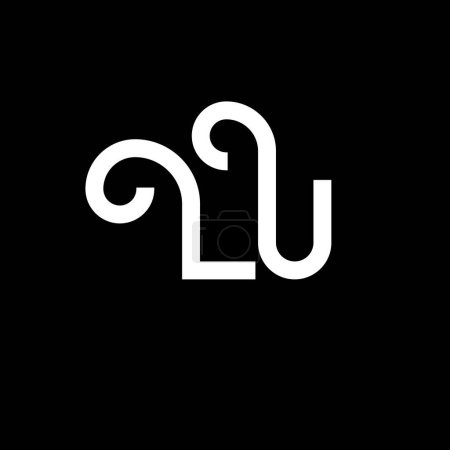 Ilustración de Diseño de Logo Carta LU. Letras iniciales icono del logotipo de LU. Plantilla de diseño de logotipo minimalista LU de letra abstracta. L U vector de diseño de letras con colores negros. Logotipo lu - Imagen libre de derechos