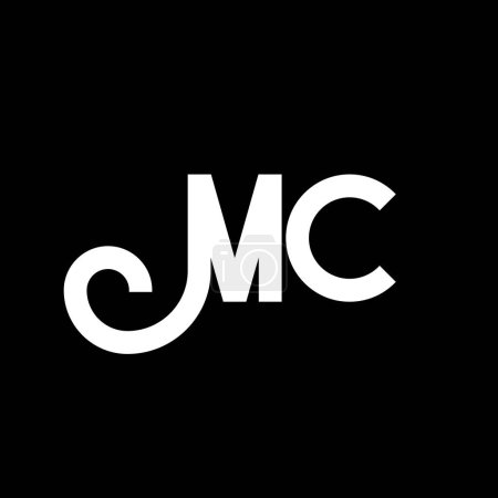 Téléchargez les illustrations : MC Letter Logo Design. Lettres initiales icône du logo MC. Modèle de conception de logo minimal MC lettre abstraite. M C vecteur de conception de lettre avec des couleurs noires. logo mc - en licence libre de droit