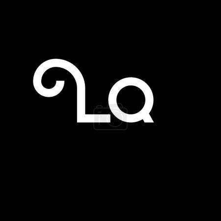 Ilustración de Diseño del logotipo de la letra LQ. Letras iniciales icono del logotipo de LQ. Plantilla de diseño de logotipo minimalista LQ de letra abstracta. L Q vector de diseño de letras con colores negros. Logotipo Iq - Imagen libre de derechos
