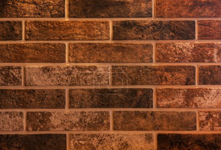Foto de Antigua pared de ladrillo con textura de fondo de cerca - Imagen libre de derechos